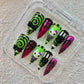 Promake | Best-Selling Luxury Handmade Press On Nails for Women, Reusable Acrylic Fake Nails with 3D Nail Art, Rhinestones and Unique Designer Styles, Multiple Shapes and Lengths, Upgraded Nail Application Kit