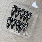 Promake | Two Trending  Luxury Handmade Acrylic Press On Nails for Women - Reusable, 3D Nail Art, Rhinestones, Unique Designer Styles, Multiple Shapes & Lengths, Upgraded Application Kit, Multi-Size