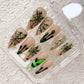 Promake | One Trending Luxury Handmade Press On Nails for Women, Reusable 3D Acrylic Fake Nails, Rhinestone & Unique Nail Art Designs, Multiple Shapes and Lengths, Ships from USA