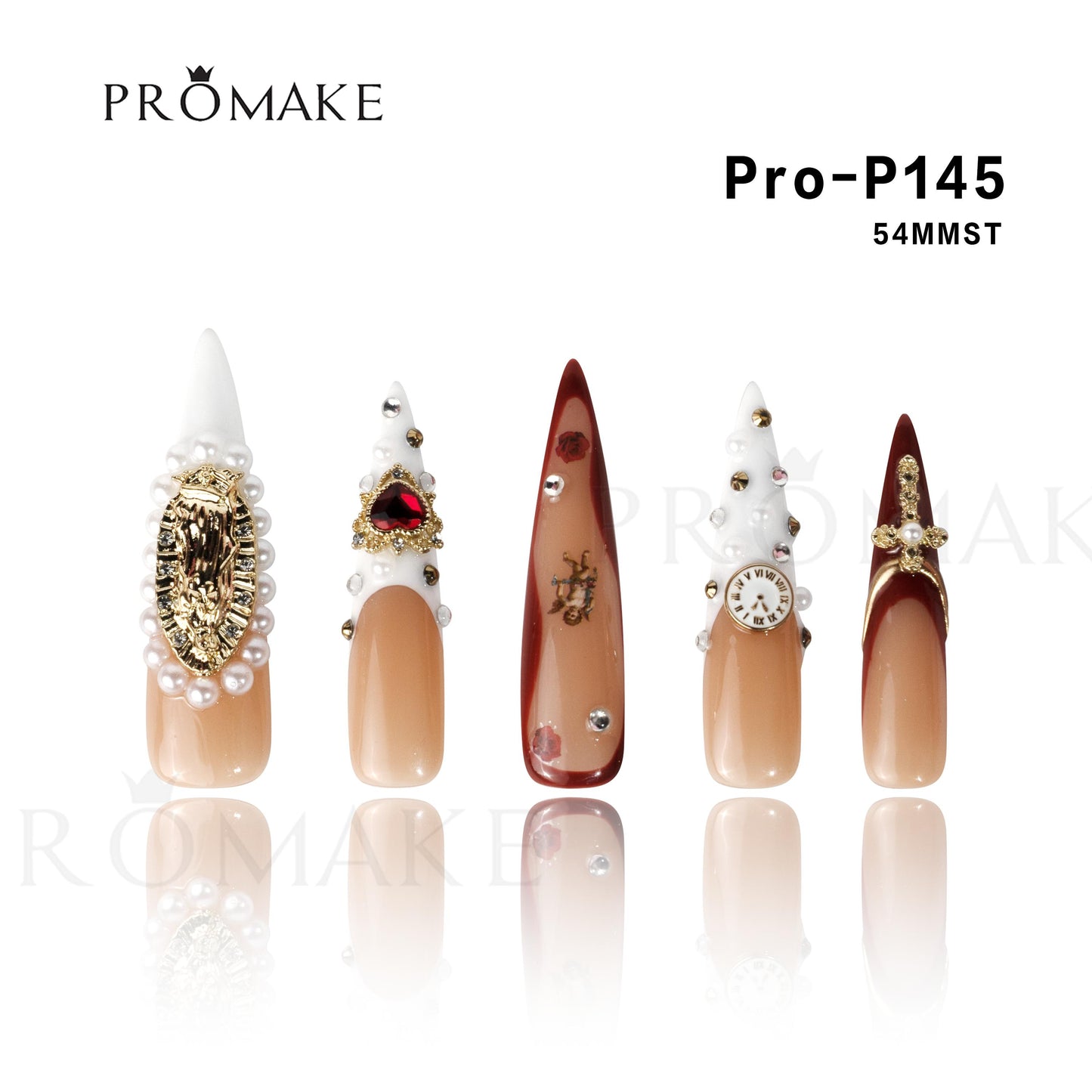 Promake Nails | XL Size | 100%Handmade Luxury Nails- Luxury Handmade Press on Nails-Nail Art Nail Care-With Nails Tools-Different Length