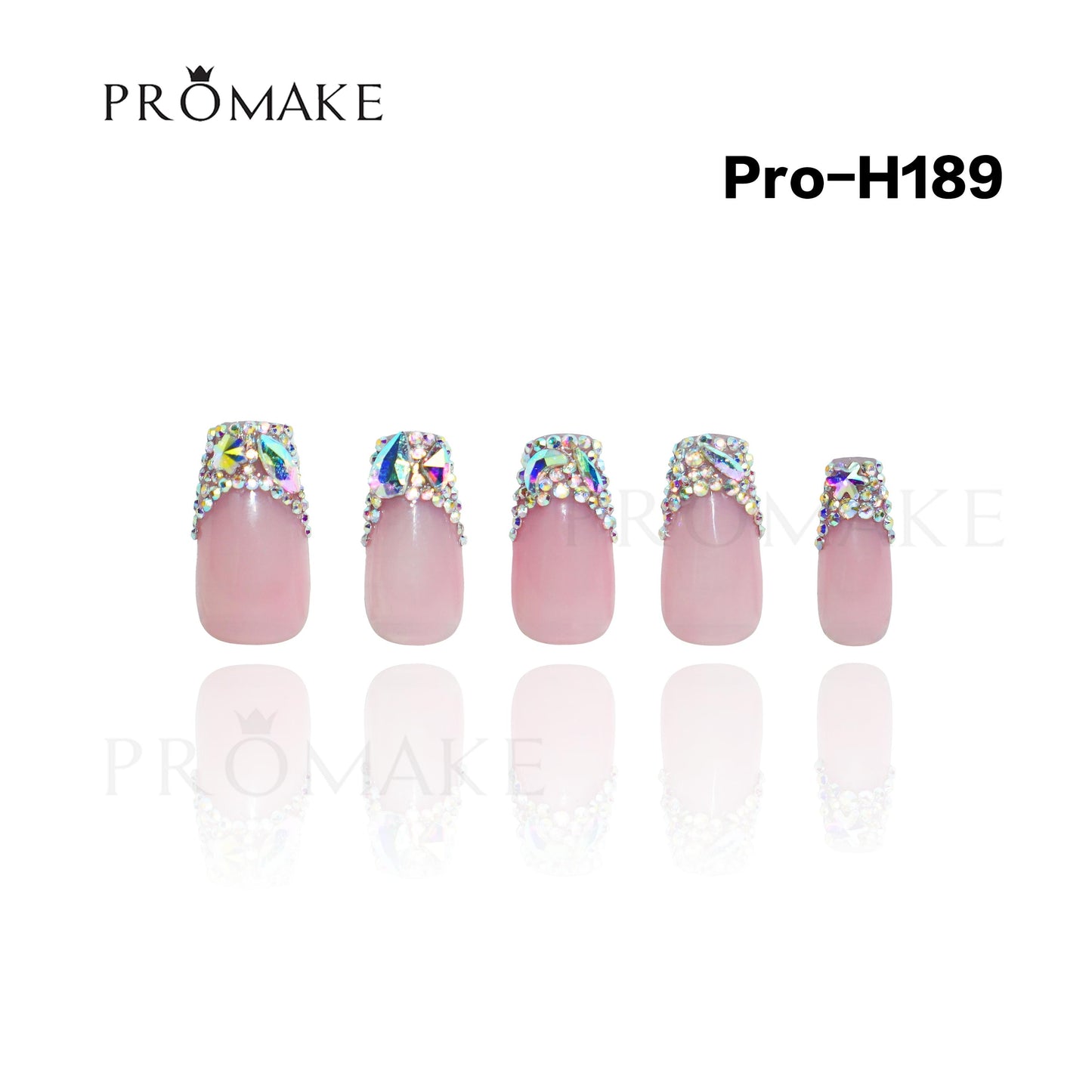 Promake Nails | XS Size | 100% Handmade Luxury Nails-  Luxury Handmade Press on Nails-Nail Art Nail Care-With Nails Tools-Different Length