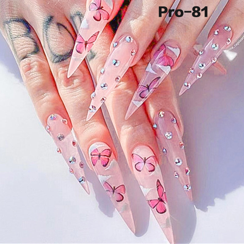 [Buy 6 Get 2]Promakepro Long-length 1-100 Press On Nails 24PCS/Sets Unique Design High Quality Reusable