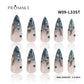Promake Wonders Handmade Press-On Nails - Open InLive Crystal Design, Single Item, Luxury Unique Style, Salon Quality, Long Length, S-L Sizes, 4 Sets of Nail Tools, Handmade Press Ons