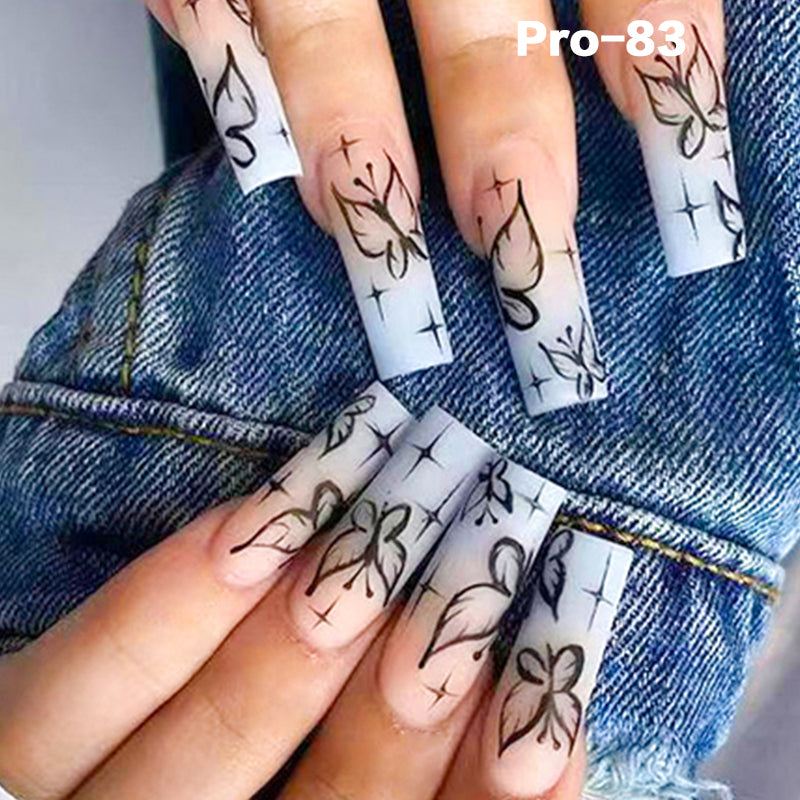 [Buy 6 Get 2]Promakepro Long-length 1-100 Press On Nails 24PCS/Sets Unique Design High Quality Reusable