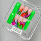 Promake 2026 New Summer Press-On Nails Collection| 100% Handmade Luxury Nails- Beach Ready Nails- Salon Nails at Home- Long Nail Set  with Art Designs & Care Tools - Ready to Gift - Size S-L