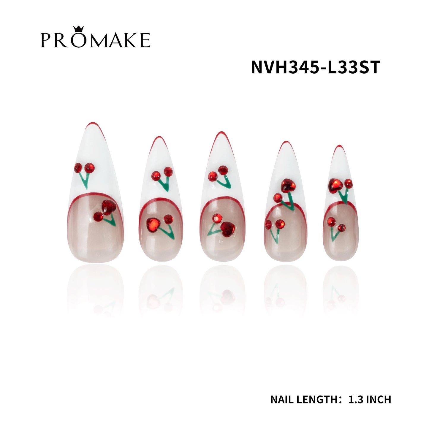 PROMAKE MUST HAVE LD- NEW Girl MUST HAVE- Luxury Handmade Press on Nails-Nail Art Nail Care-With Nails Tools- 33MM Length Super Long Length - XS-XL Size
