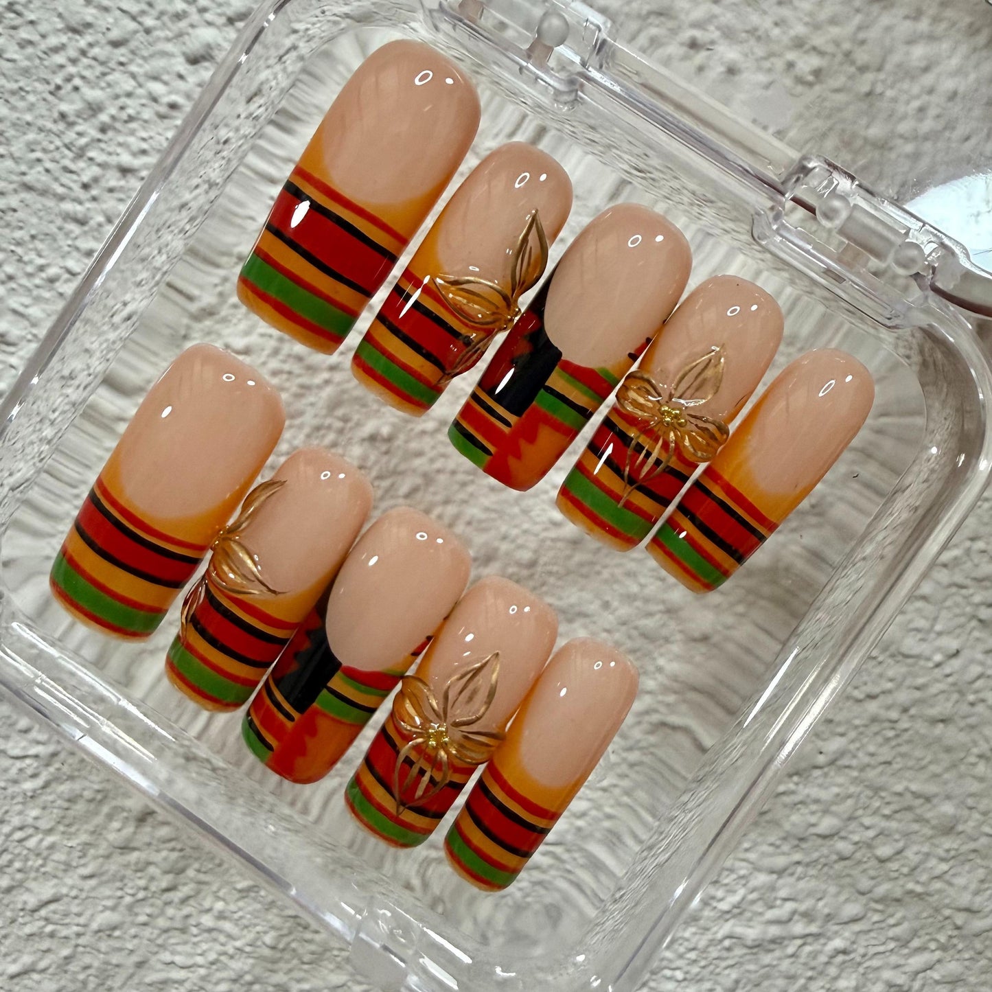 Promake Summer new design - Luxury Handmade Press On Nails, 2026 New Summer Nail ,beach nails,floral nails | long lasting/reuse,sumer limitetd
