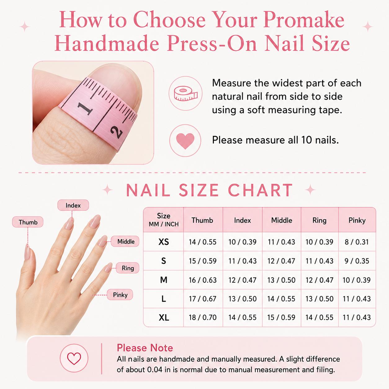 Promake H962-L33SQ Handmade Press On Nails, Summer Beach Ready, Nail Inspo Name Accessory