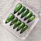 Promake Luxury 100% Handmade Press-On Nails, Elegant Spring Design with a Glossy Finish, Easy to Apply Long Nail Art Set, Ready to Gift