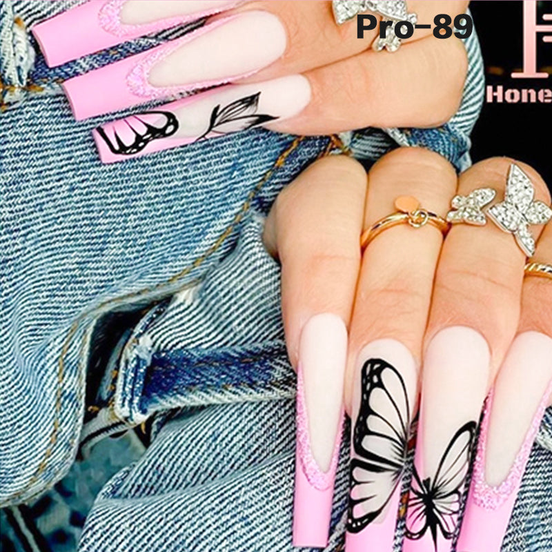 [Buy 6 Get 2]Promakepro Long-length 1-100 Press On Nails 24PCS/Sets Unique Design High Quality Reusable
