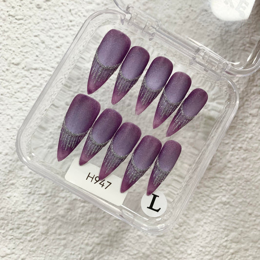 Promake H947-L33ST Handmade Press On Nails, Summer Beach Ready, Nail Inspo Name Accessory