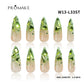 Promake Wonders Handmade Press-On Nails - Open InLive Crystal Design, Single Item, Luxury Unique Style, Salon Quality, Long Length, S-L Sizes, 4 Sets of Nail Tools, Handmade Press Ons