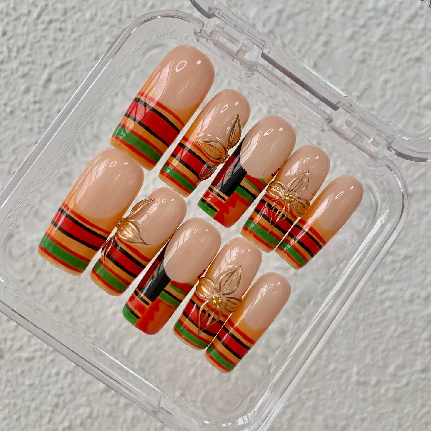 Promake Summer Paradise Collection - Luxury Handmade Press On Nails, 2026 New Summer Nail Inspo Designs for Beach Vacation, Pool Day