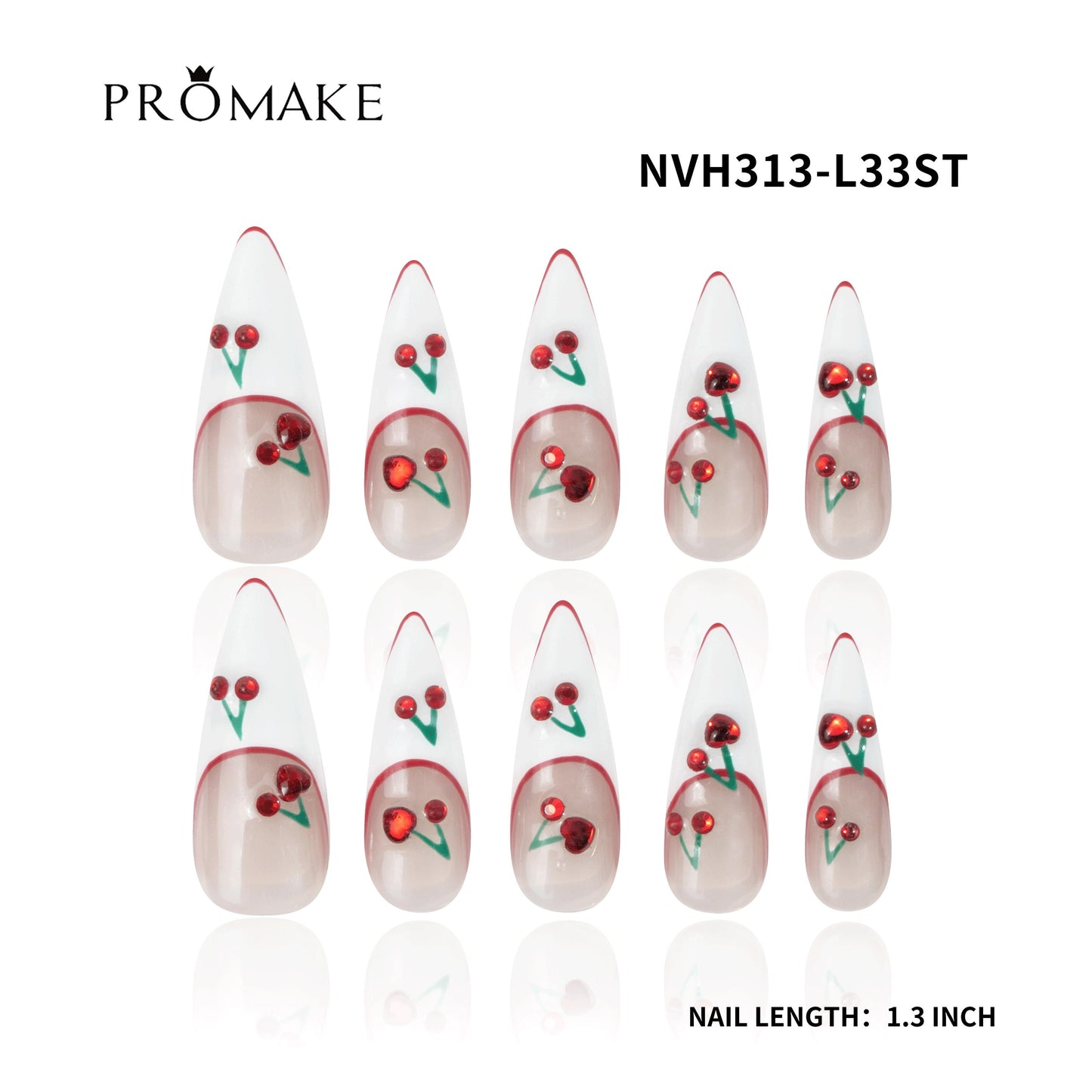 Promake Nails | New XS Size | 100% Handmade Luxury Nails-  Luxury Handmade Press on Nails-Nail Art Nail Care-With Nails Tools-Different Length