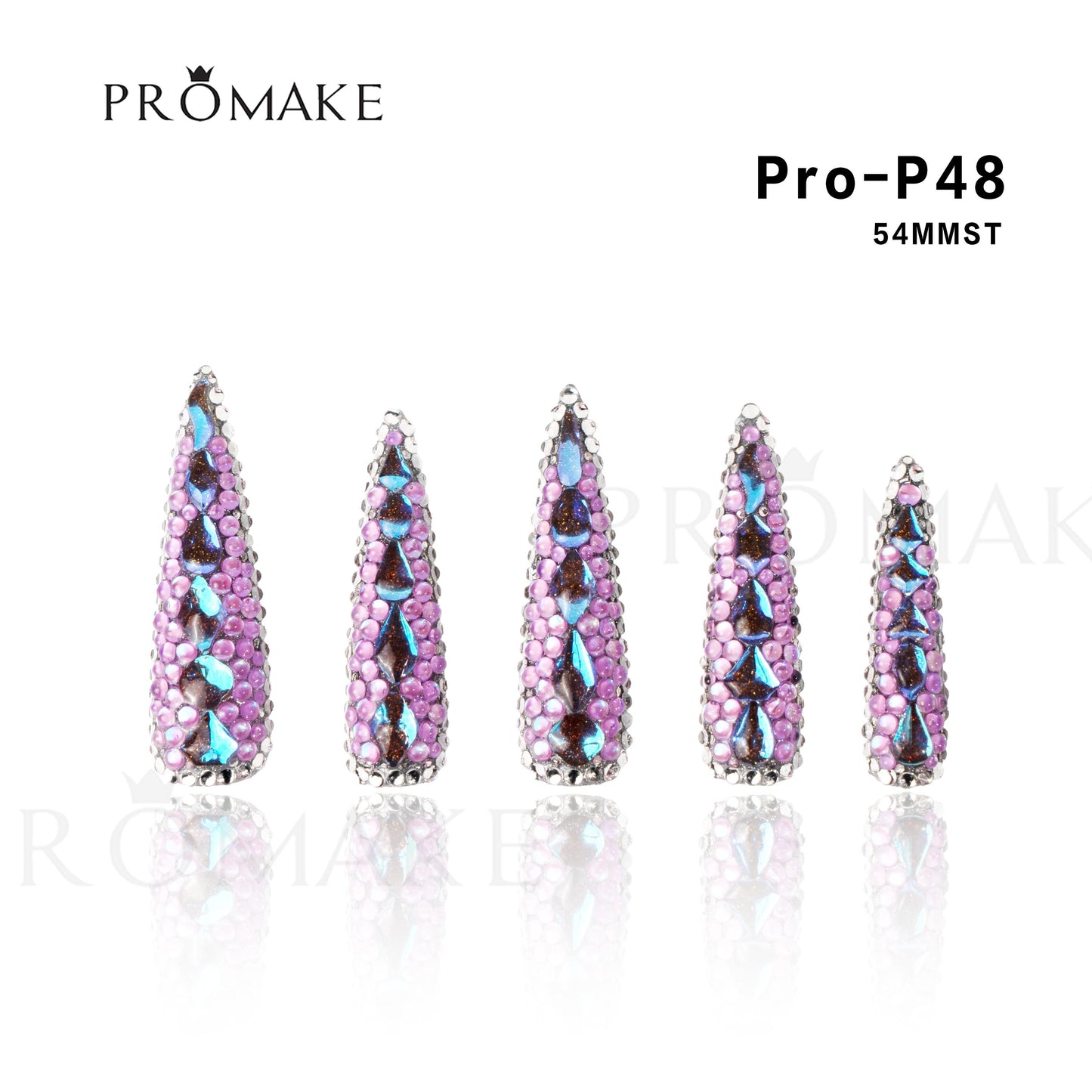Promake x Kymieann Luxury Handmade Press on Nails-  Hand Nails and Toe Nails-  Nail Art Nail Care-With Nails Tools-  Salon Quality-  33MM Length-  Long Length-  S-L Size