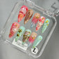 Promake 2026 New Summer Press-On Nails Collection| 100% Handmade Luxury Nails- Beach Ready Nails- Salon Nails at Home- Long Nail Set  with Art Designs & Care Tools - Ready to Gift - Size S-L
