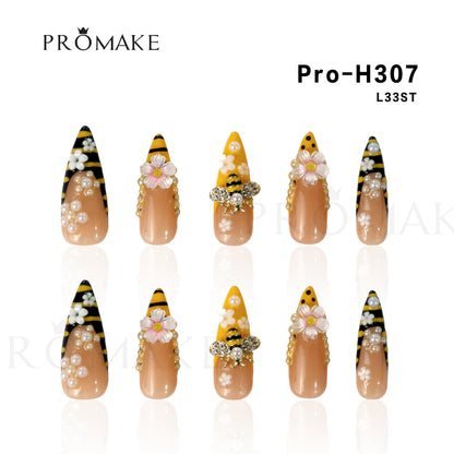PROMAKE MUST HAVE LD- NEW Girl MUST HAVE- Luxury Handmade Press on Nails-Nail Art Nail Care-With Nails Tools- 33MM Length Super Long Length - XS-XL Size