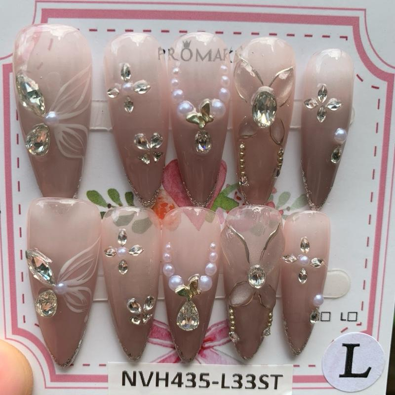 Promake New Drops 3 - New Luxury Handmade Press on Nails-Unique Design-High Quality Nails - With 2 Sets Nails Tools-XS-XL Size（副本）（副本）