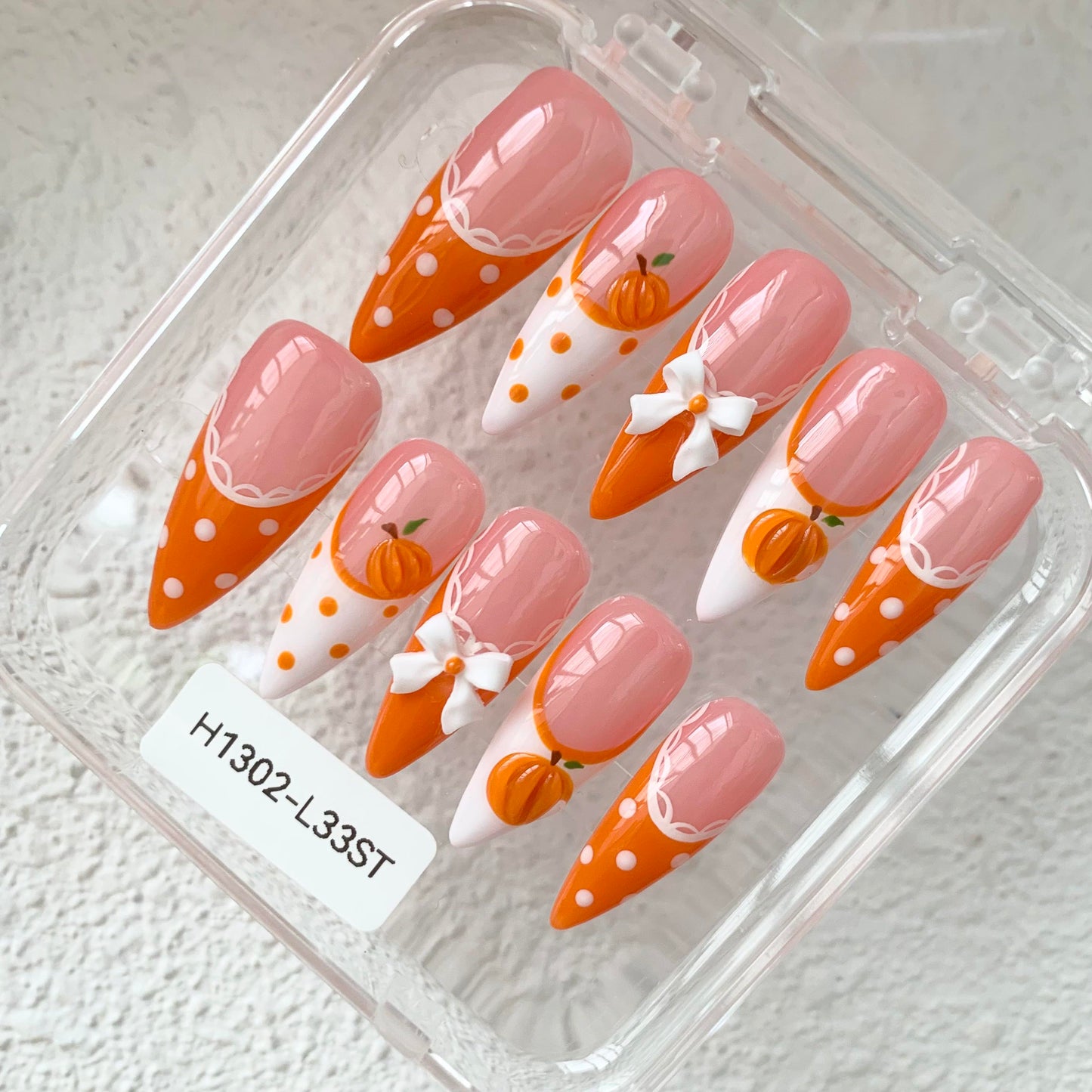 Promake | Two Trending  Luxury Handmade Acrylic Press On Nails for Women - Reusable, 3D Nail Art, Rhinestones, Unique Designer Styles, Multiple Shapes & Lengths, Upgraded Application Kit, Multi-Size
