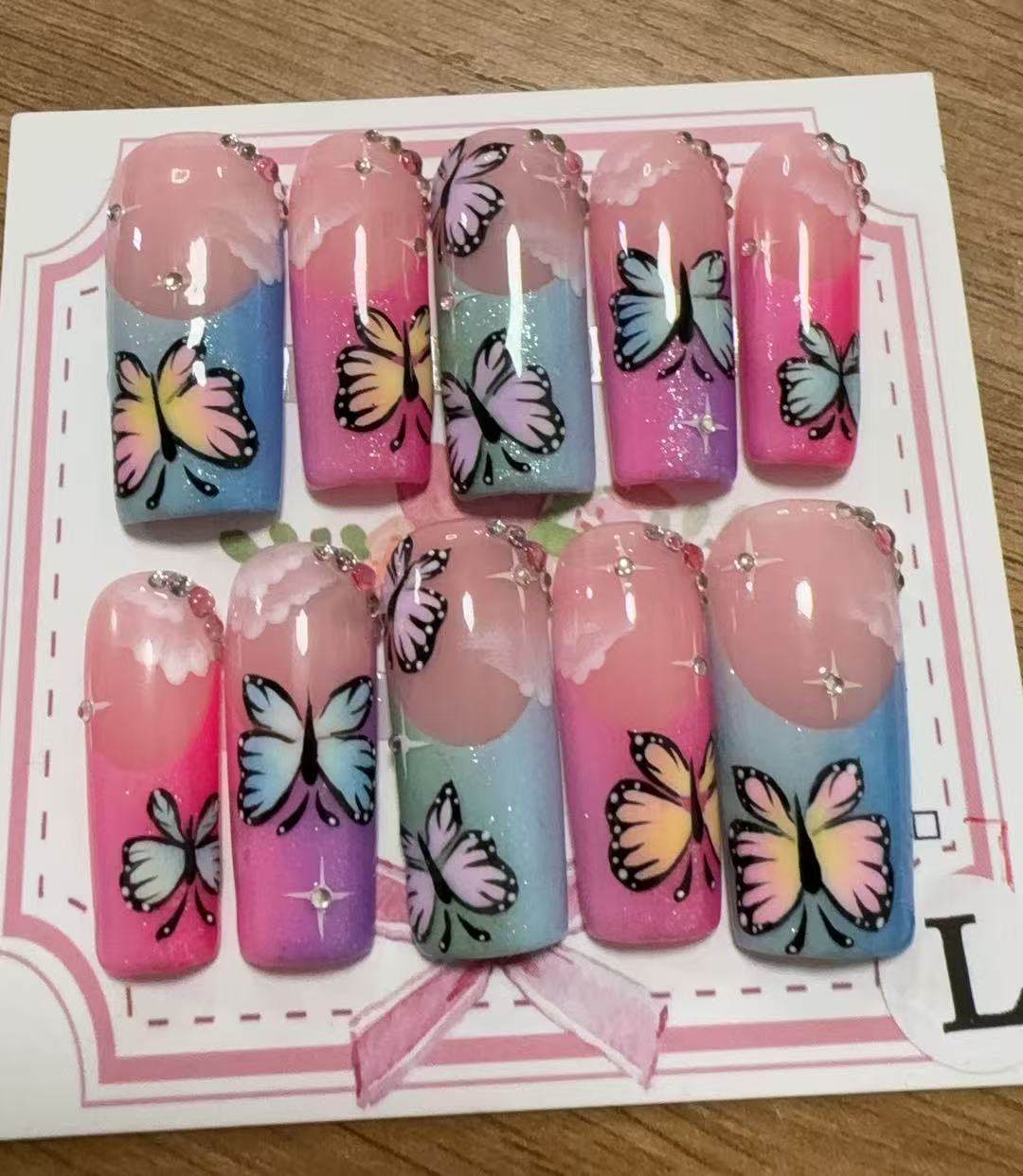 Promake 2026 SUMMER COLLETION  - New Luxury Handmade Press on Nails-Unique Design-High Quality Nails - With 2 Sets Nails Tools-XS-XL Size