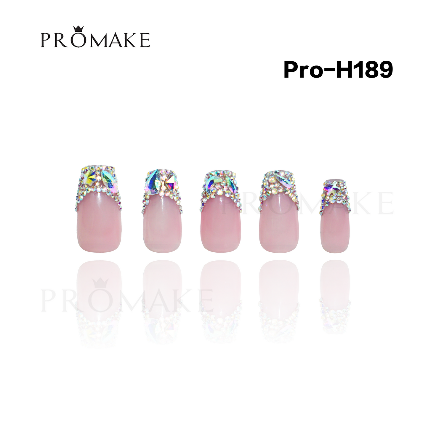 [New Arrival] Promake Luxury - Mid-Length H181-H200 - Handmade Press On Nails 10PCS Reuseable Nails wtih Nail tools