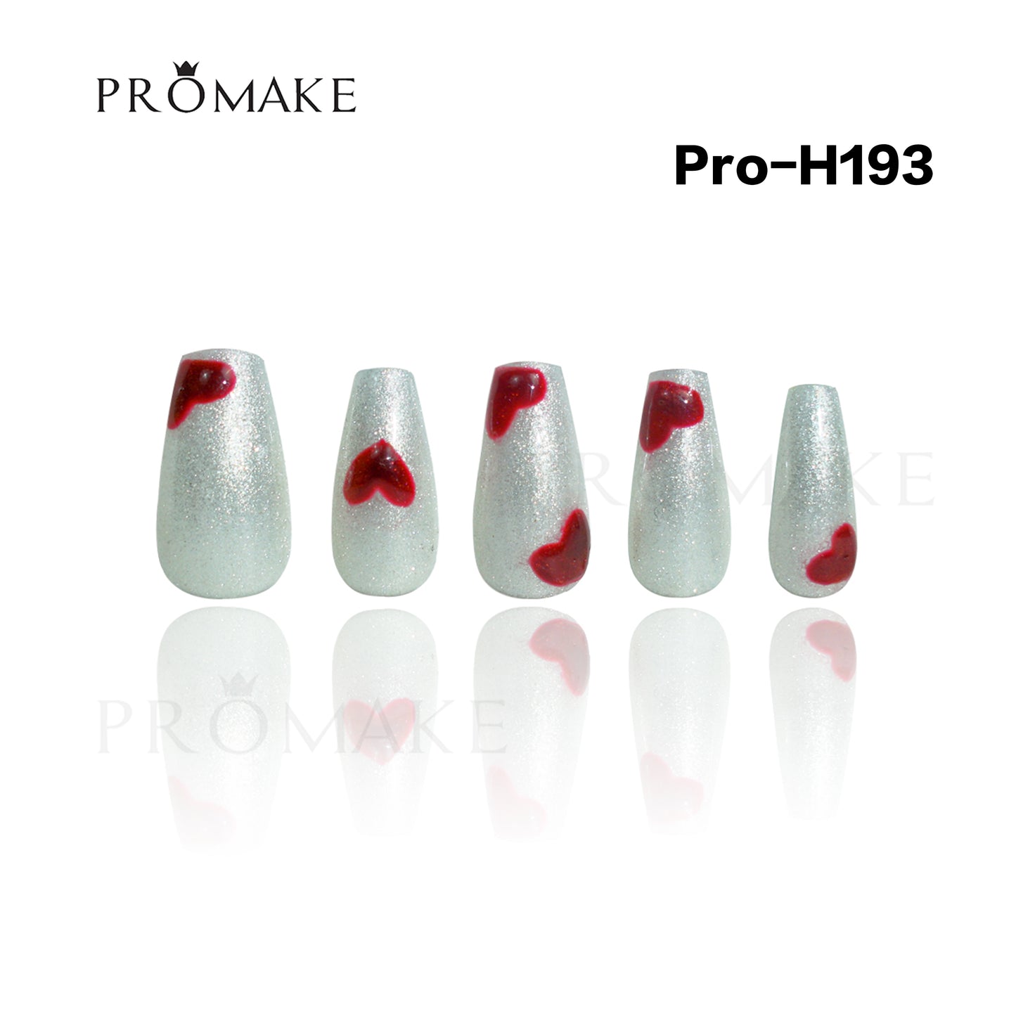 [New Arrival] Promake Luxury - Mid-Length H181-H200 - Handmade Press On Nails 10PCS Reuseable Nails wtih Nail tools