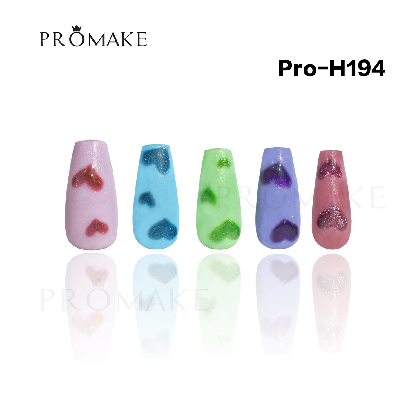 [New Arrival] Promake Luxury - Mid-Length H181-H200 - Handmade Press On Nails 10PCS Reuseable Nails wtih Nail tools