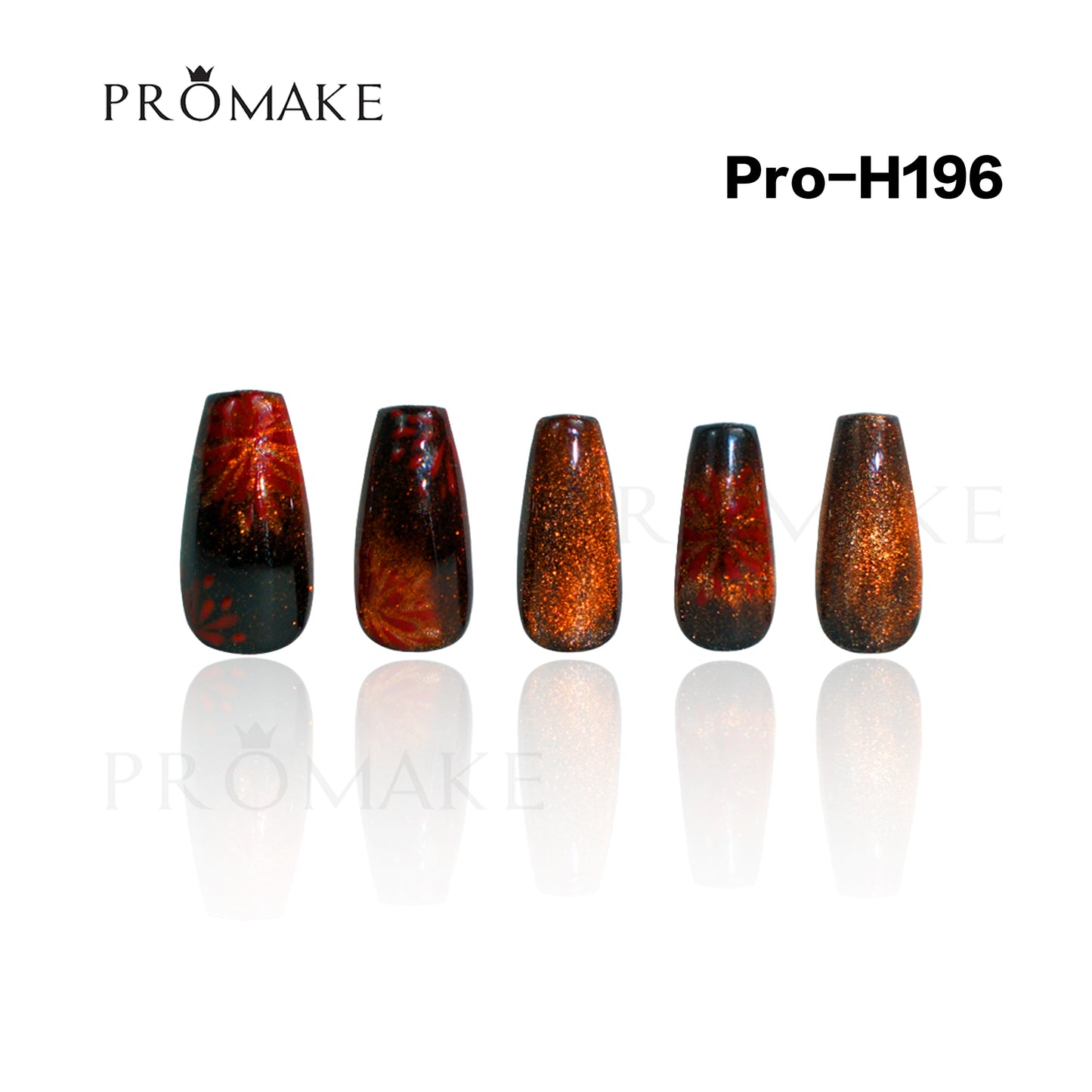 [New Arrival] Promake Luxury - Mid-Length H181-H200 - Handmade Press On Nails 10PCS Reuseable Nails wtih Nail tools