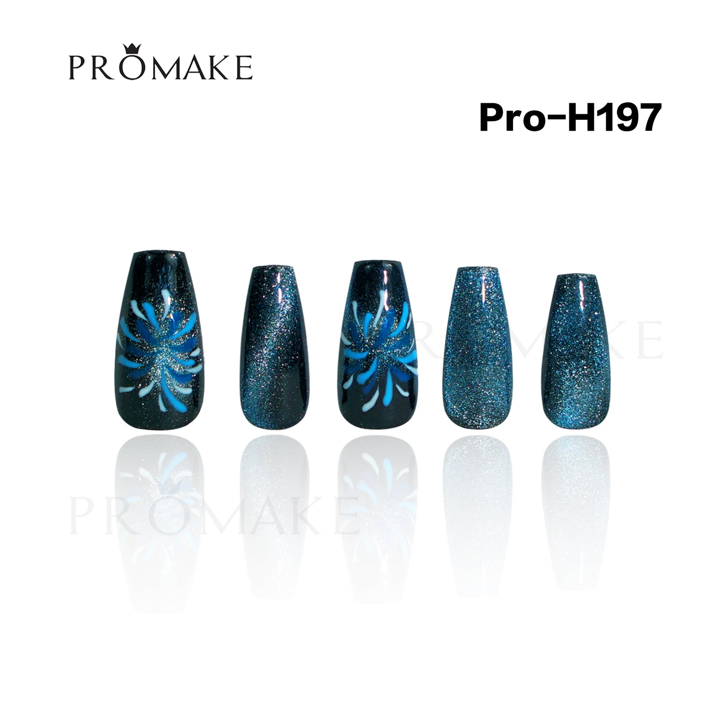 [New Arrival] Promake Luxury - Mid-Length H181-H200 - Handmade Press On Nails 10PCS Reuseable Nails wtih Nail tools