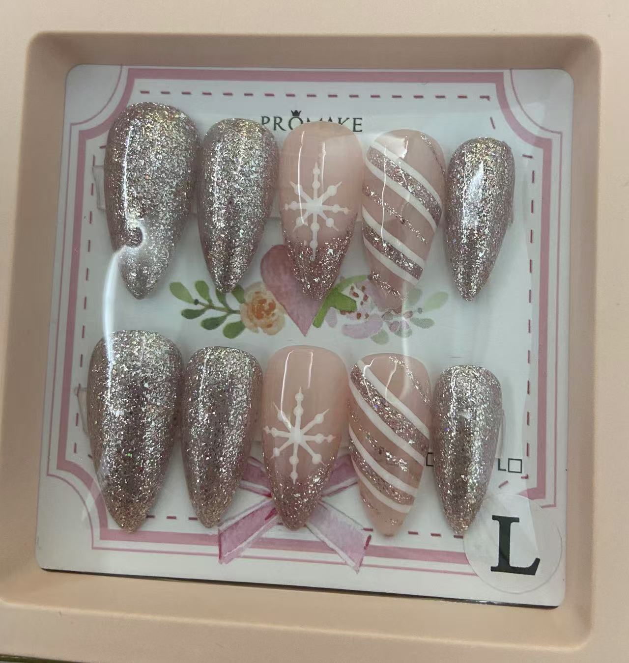[NEW ARRIVAL] Promake Christmas design!- Part 2-Custom Handmade Press On Nails 10PCS Reuseable Nails wtih Nail tools