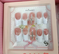 Promake Luxury French Tips Press on Nails Medium Length 25-28mm two part