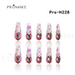 Promake Luxury French Tips Press on Nails Medium Length 25-28mm two part