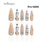 Promake SuperLuxury - H235-H509 - Custom Handmade Press On Nails 10PCS Reuseable Nails wtih Nail tools