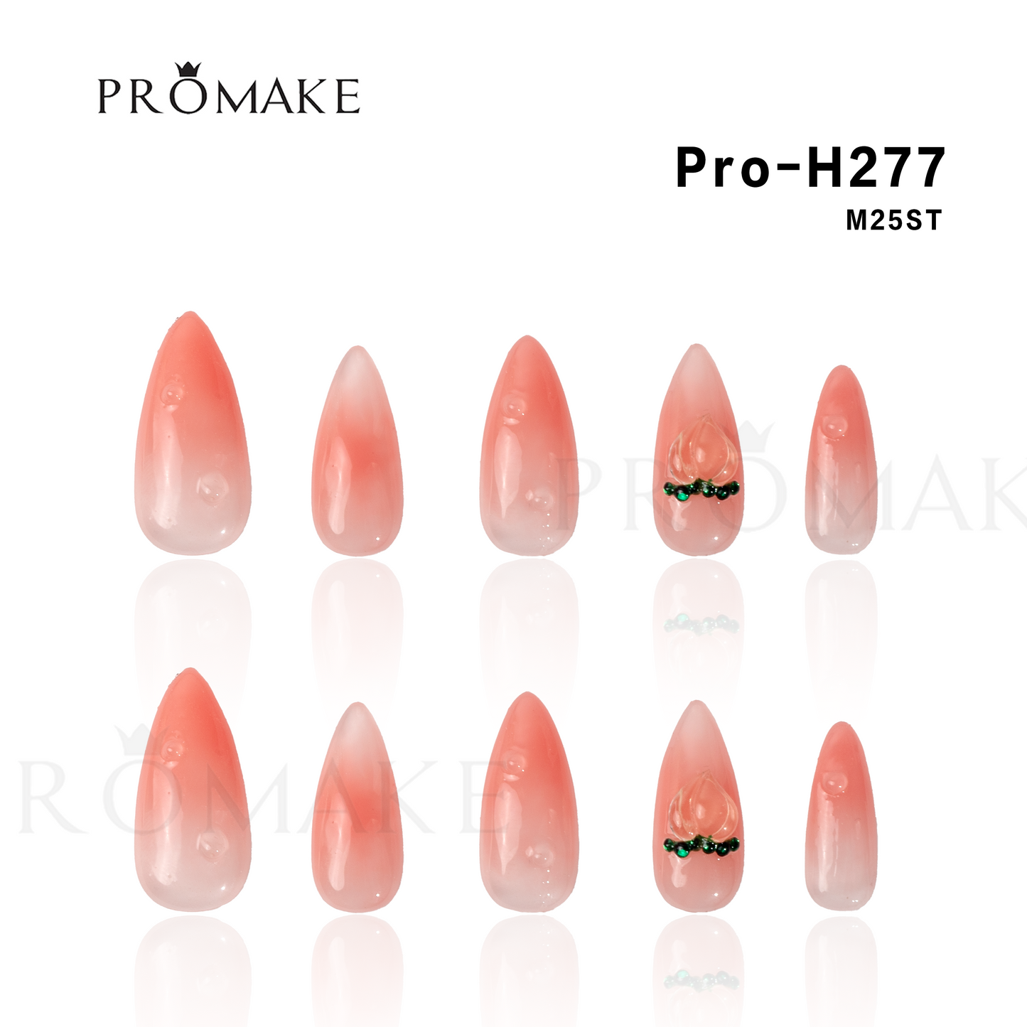 [New Arrival] Promake Luxury - Mid-Length H241-H294- Handmade Press On Nails 10PCS Reuseable Nails wtih Nail tools