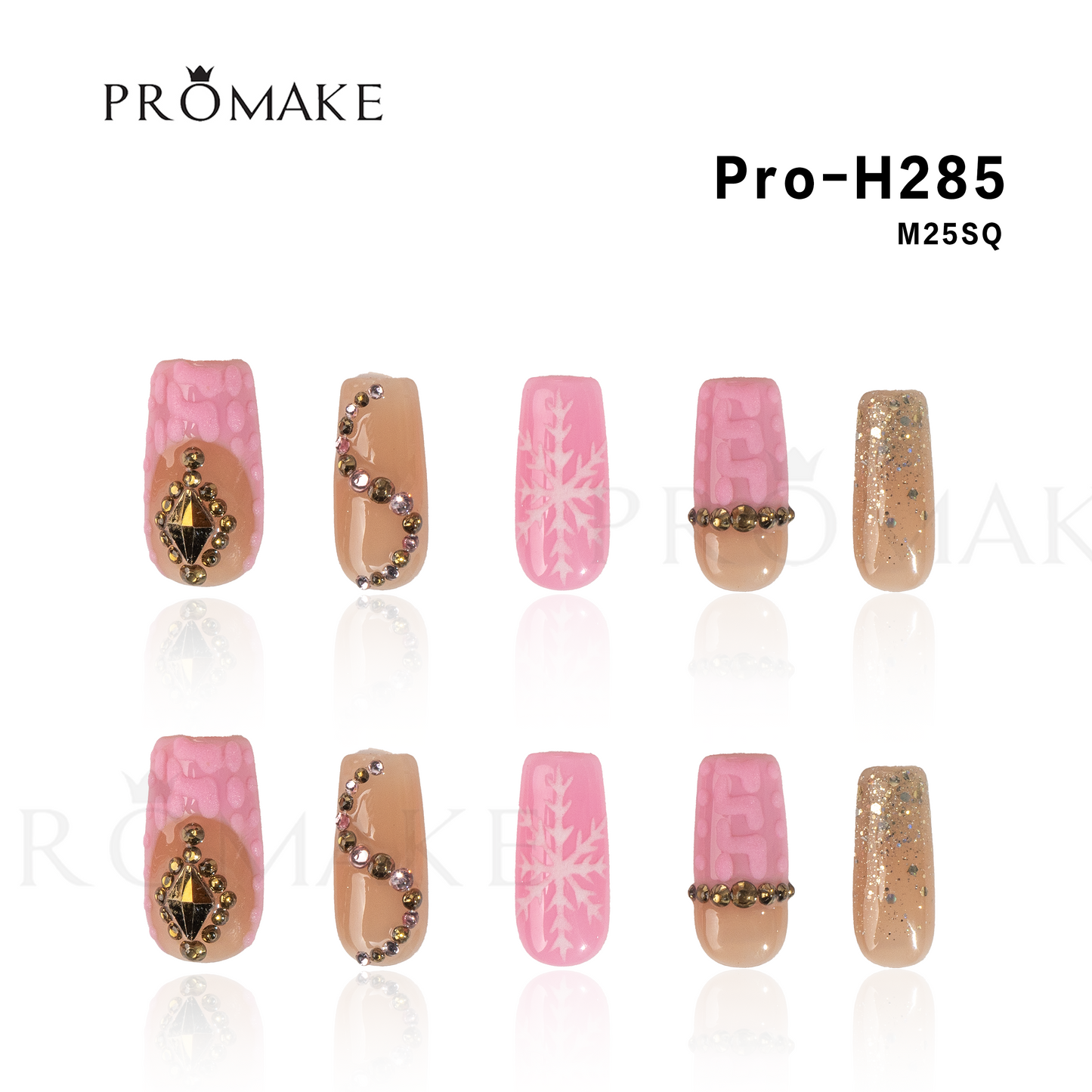 [NEW ARRIVAL] Promake Christmas design！- Custom Handmade Press On Nails 10PCS Reuseable Nails wtih Nail tools