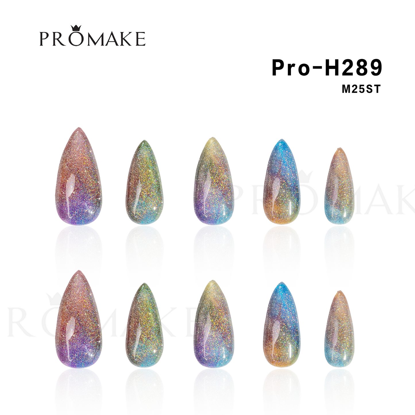 [New Arrival] Promake Luxury - Mid-Length H241-H294- Handmade Press On Nails 10PCS Reuseable Nails wtih Nail tools