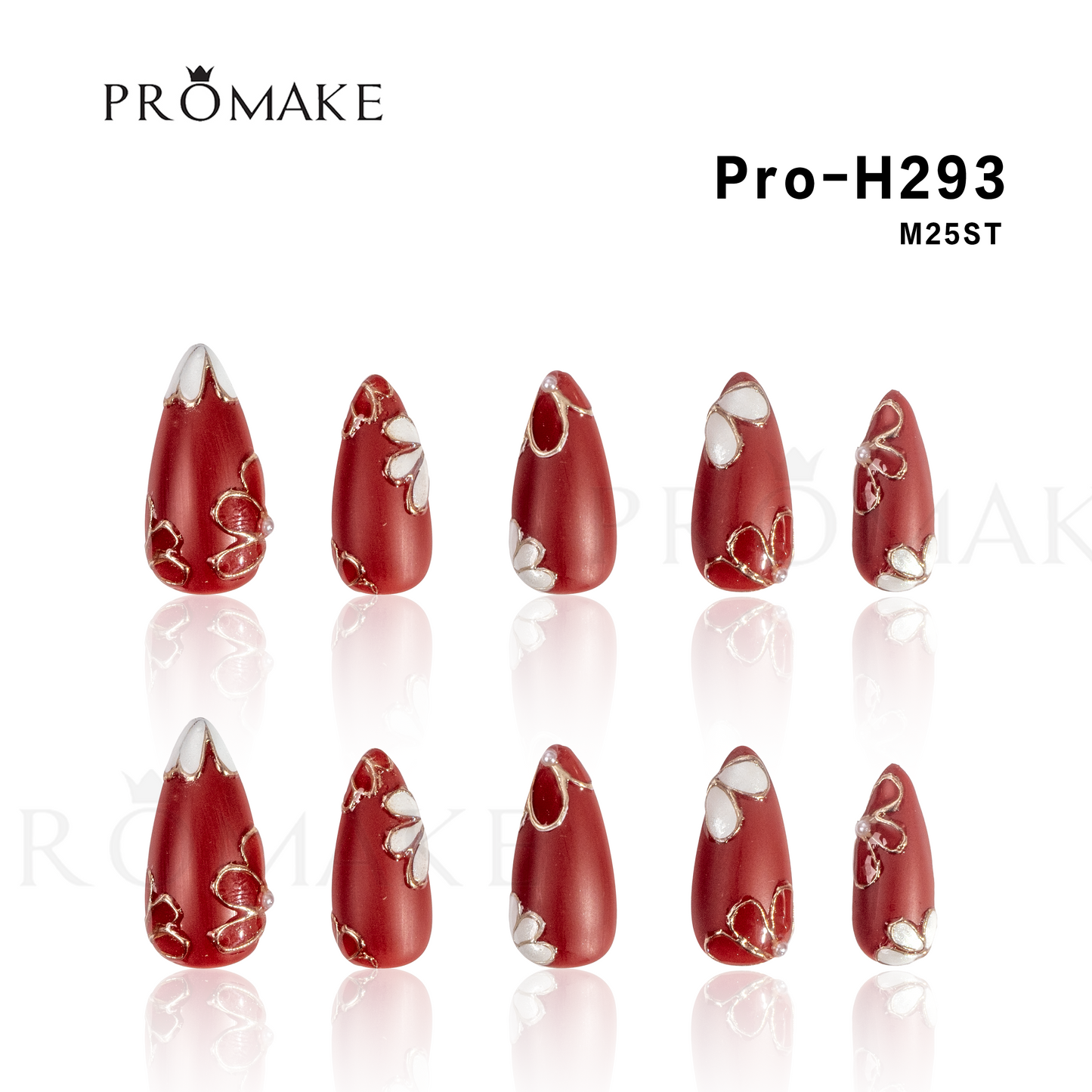 [New Arrival] Promake Luxury - Mid-Length H241-H294- Handmade Press On Nails 10PCS Reuseable Nails wtih Nail tools