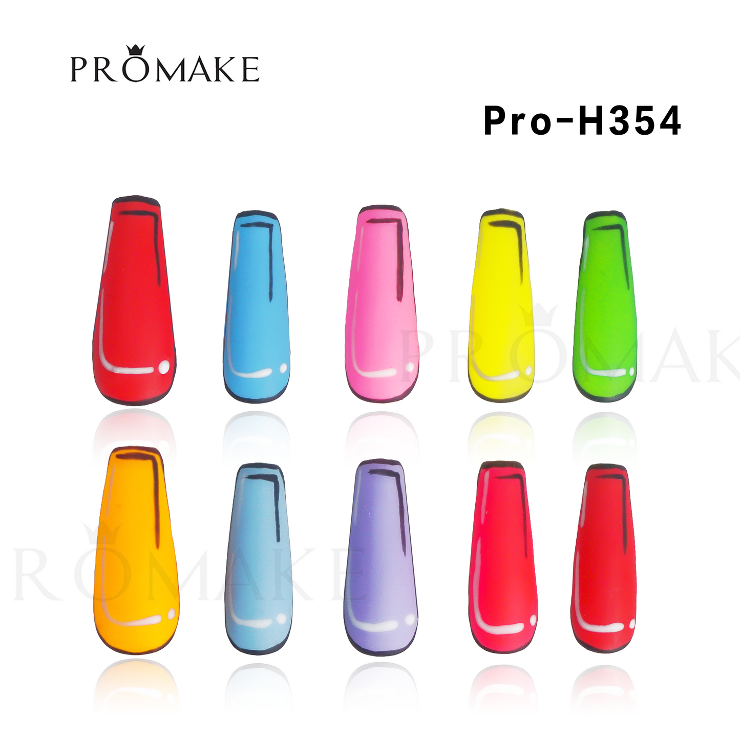 [New Arrival] Promake Luxury - Long length - H351-H371 - Custom Handmade Press On Nails 10PCS Reuseable Nails wtih Nail tools