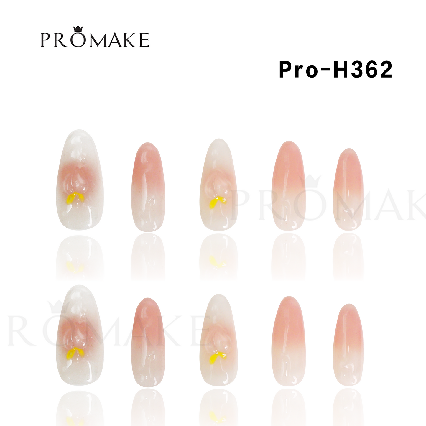 [New Arrival] Promake Luxury - Long length - H351-H371 - Custom Handmade Press On Nails 10PCS Reuseable Nails wtih Nail tools