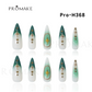 [New Arrival] Promake Luxury - Long length - H351-H371 - Custom Handmade Press On Nails 10PCS Reuseable Nails wtih Nail tools