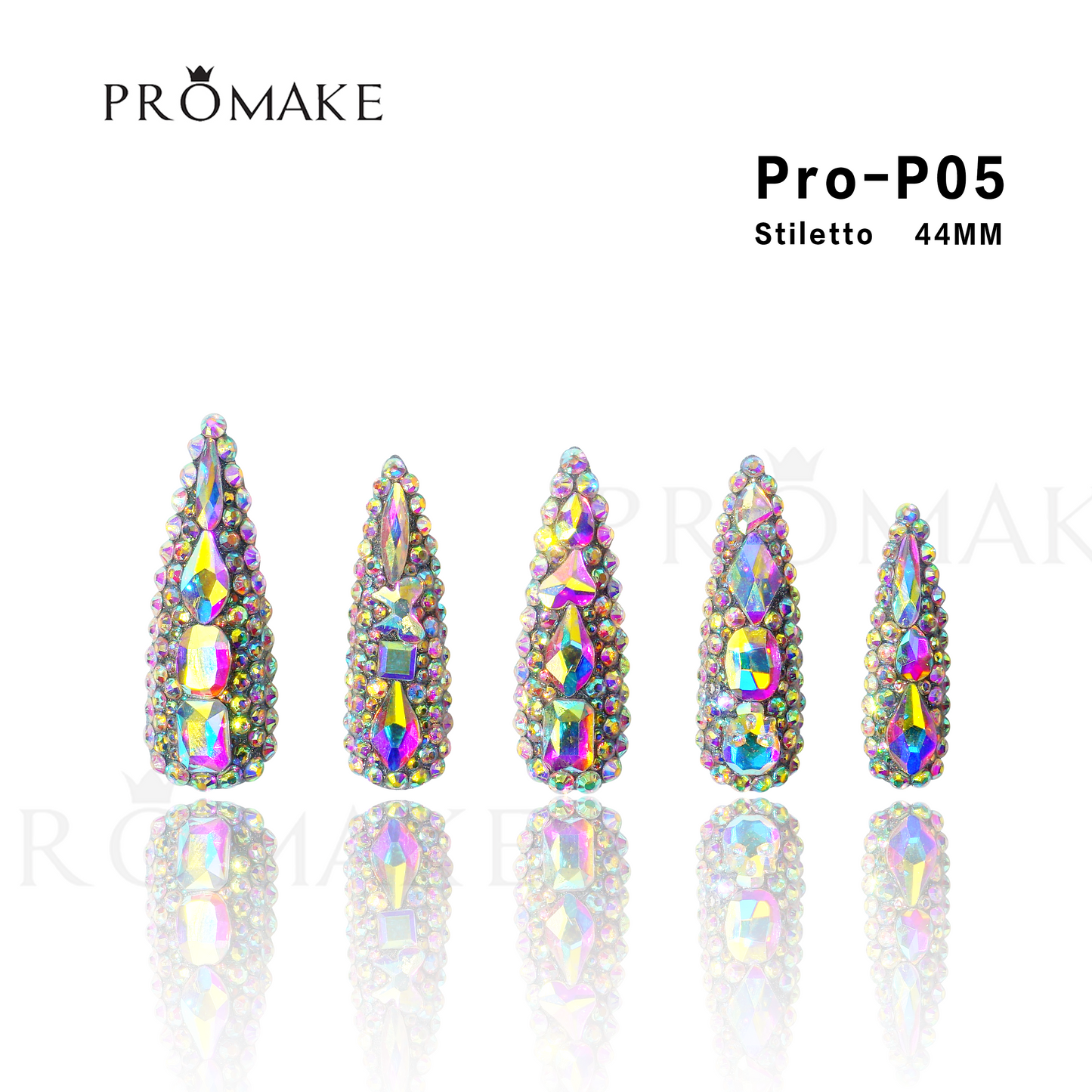 [NEW ARRIVAL] Promake Luxury - Super Long 44MM - P03-133-44mm - Custom Handmade Press On Nails 10PCS Reuseable Nails wtih Nail tools