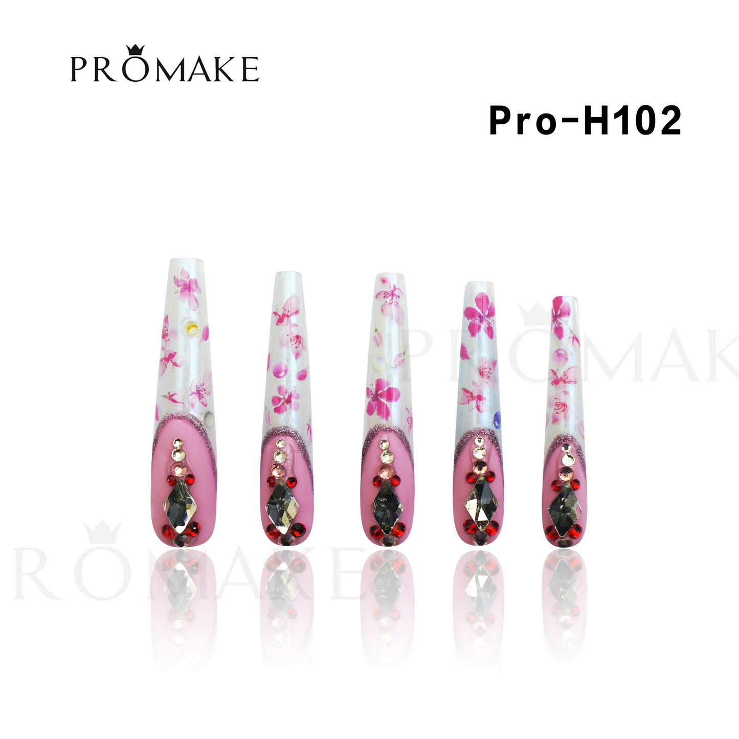 [NEW ARRIVAL] Promake Luxury - Super Long 54MM - P93-P108 - Custom Handmade Press On Nails 10PCS Reuseable Nails wtih Nail tools