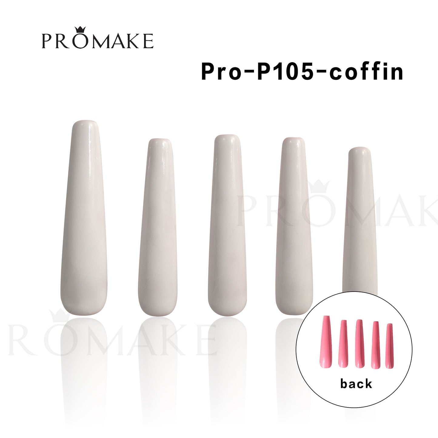 [NEW ARRIVAL] Promake Luxury - Super Long 54MM - P93-P108 - Custom Handmade Press On Nails 10PCS Reuseable Nails wtih Nail tools