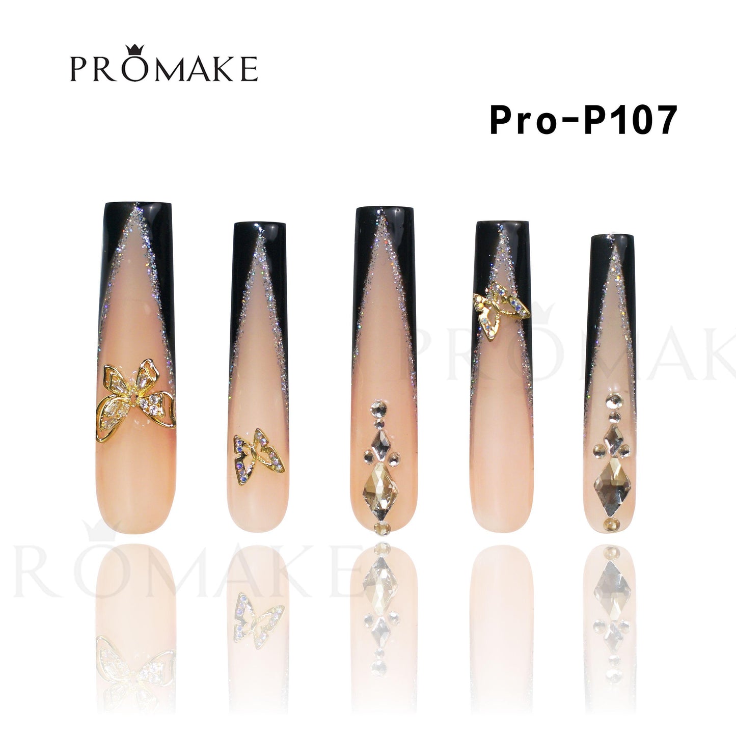 [NEW ARRIVAL] Promake Luxury - Super Long 54MM - P93-P108 - Custom Handmade Press On Nails 10PCS Reuseable Nails wtih Nail tools