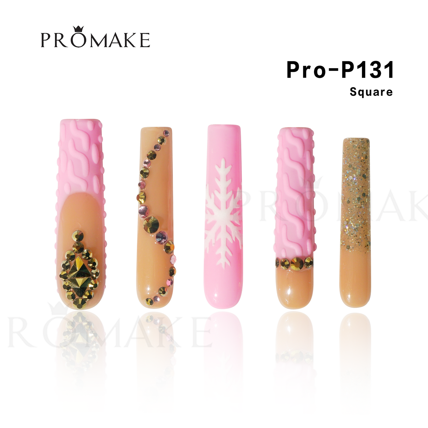 [NEW ARRIVAL] Promake Christmas design！- Custom Handmade Press On Nails 10PCS Reuseable Nails wtih Nail tools