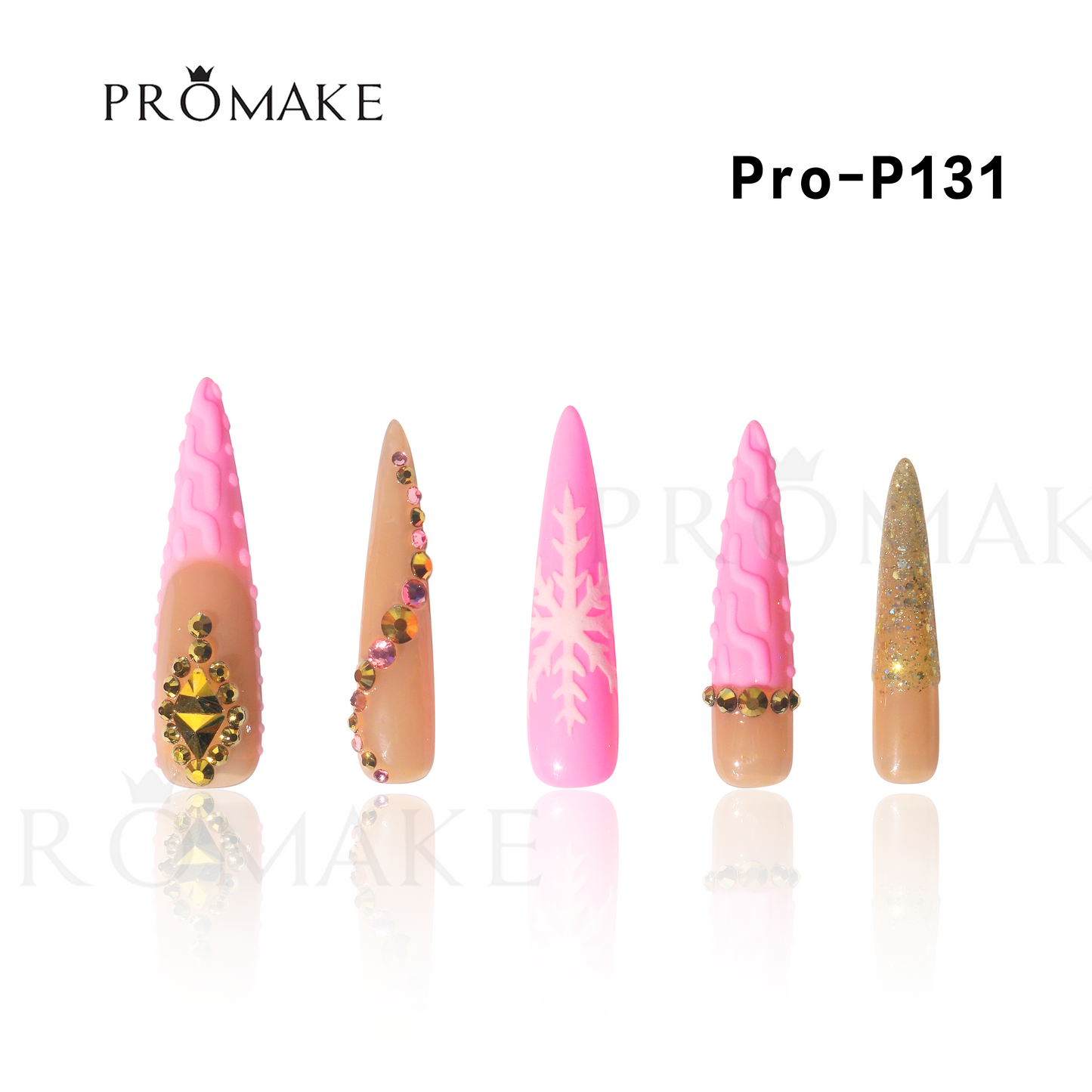 [NEW ARRIVAL] Promake Christmas design！- Custom Handmade Press On Nails 10PCS Reuseable Nails wtih Nail tools