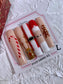 [NEW ARRIVAL] Promake Christmas design！- Custom Handmade Press On Nails 10PCS Reuseable Nails wtih Nail tools