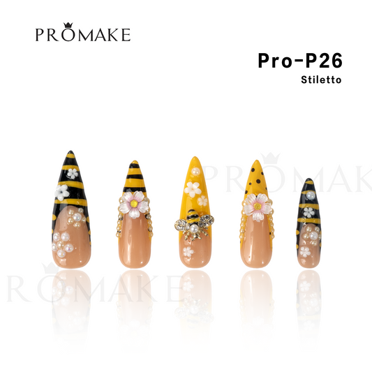 [NEW ARRIVAL] Promake Luxury - Super Long 44MM - P03-133-44mm - Custom Handmade Press On Nails 10PCS Reuseable Nails wtih Nail tools