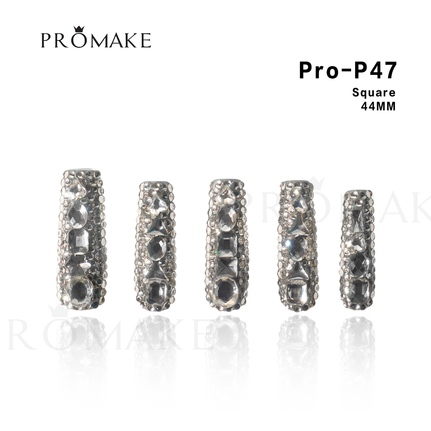 [NEW ARRIVAL] Promake Luxury - Super Long 44MM - P03-133-44mm - Custom Handmade Press On Nails 10PCS Reuseable Nails wtih Nail tools