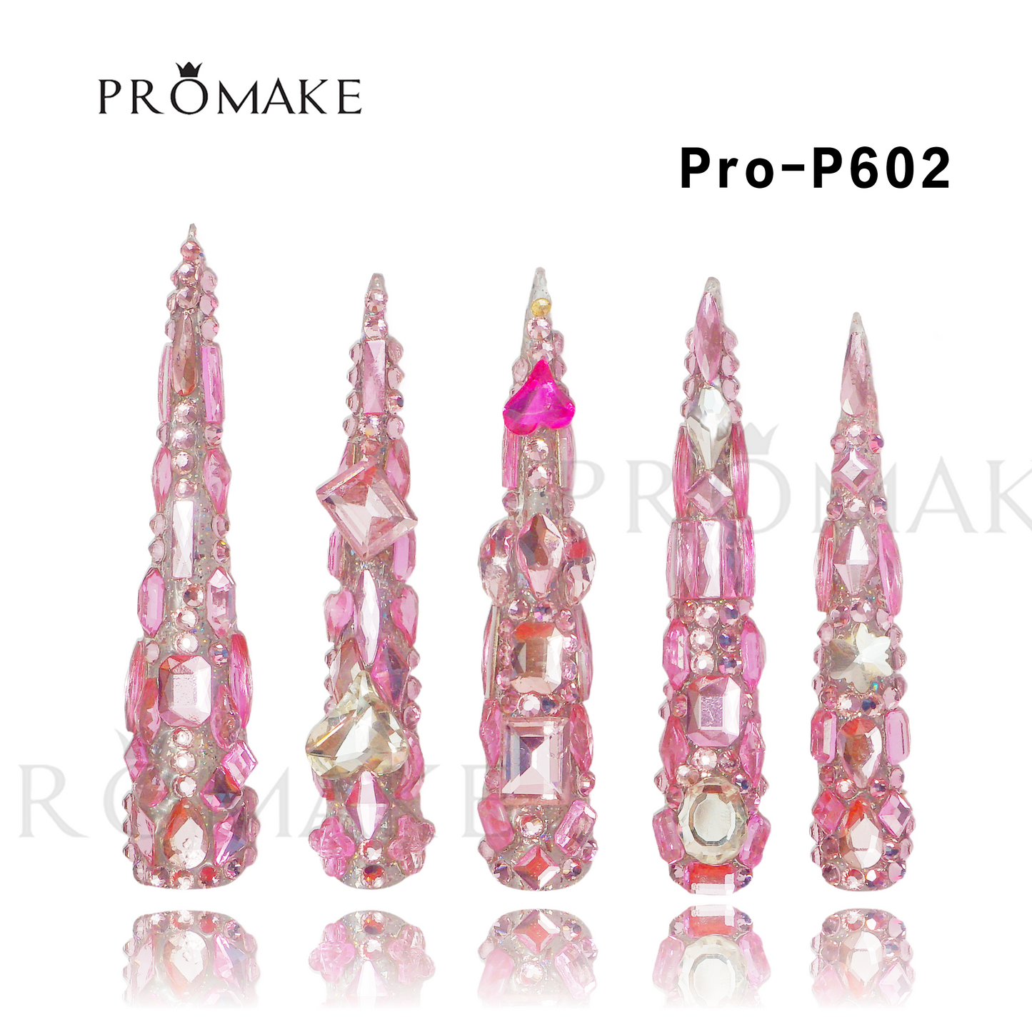 [NEW ARRIVAL] Promake Luxury - Very Super Long 79MM - P601-P610 - Custom Handmade Press On Nails 10PCS Reuseable Nails wtih Nail tools